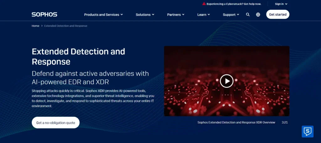 XDR Solution and Vendor - Sophos XDR