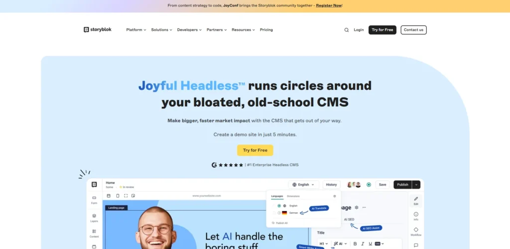 CMS for Jamstack - Storyblok