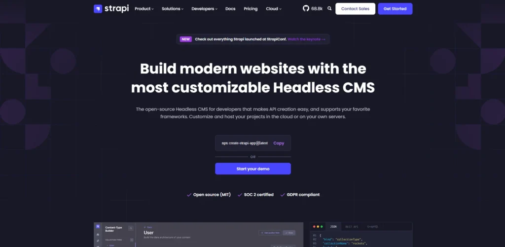 CMS for Jamstack - Strapi