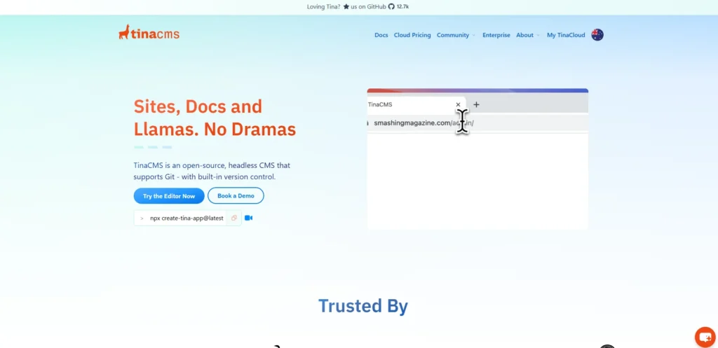 CMS for Jamstack - TinaCMS