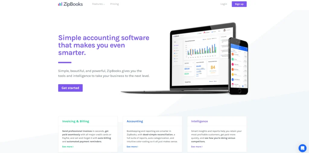 ZipBooks-bookkeeping software for small business
