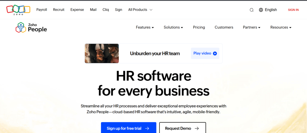 Attendance Tracking Software – Zoho People

