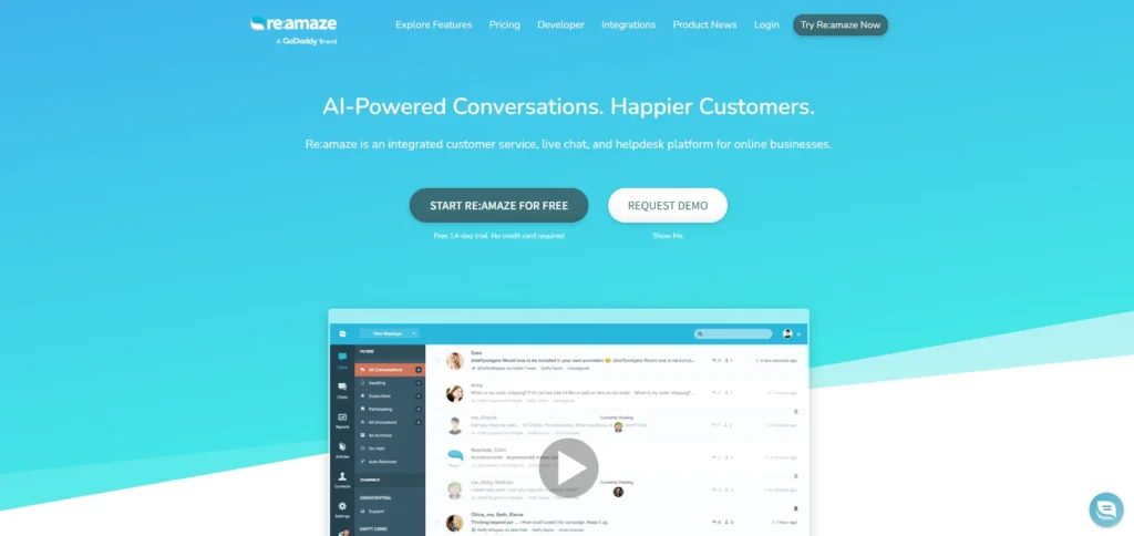 AI Agent for Ecommerce - Re:amaze