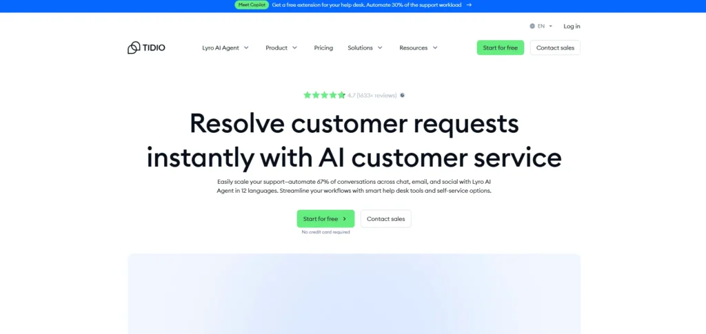 AI Agent for Ecommerce - Tidio