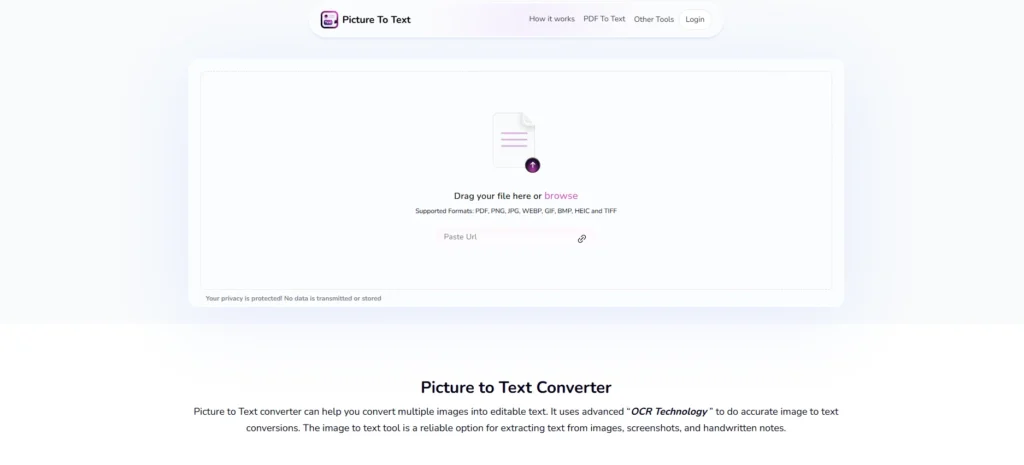 Marketing Tool - Picture to Text