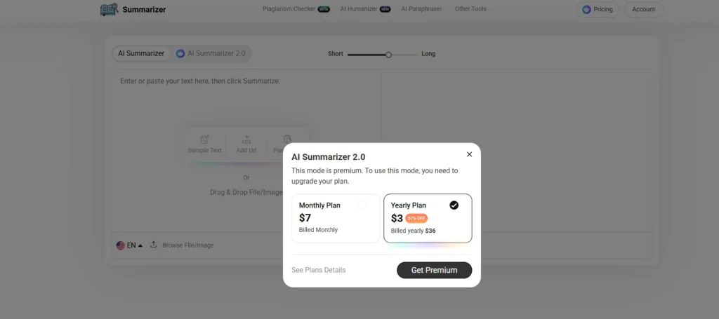 AI Summarizer - pricing 
