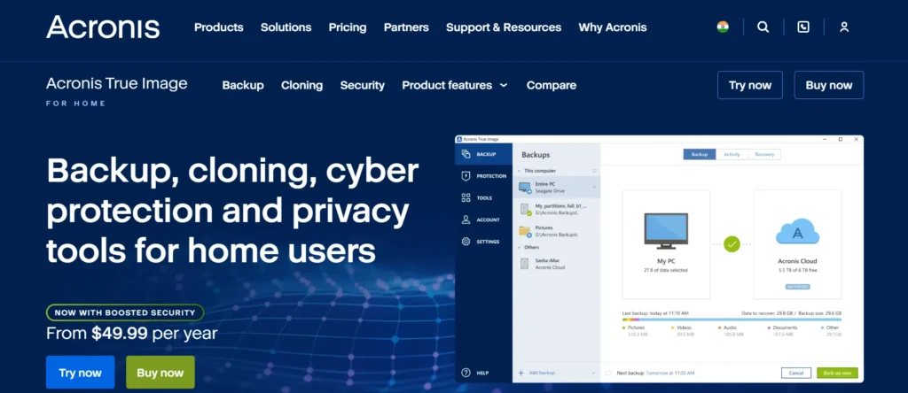 Acronis True Image - Hard Drive Cloning Software