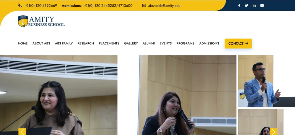 Amity Business School, Noida, Delhi NCR
- MBA College in Delhi