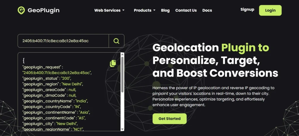 GeoPlugin - IP Address Lookup Tool