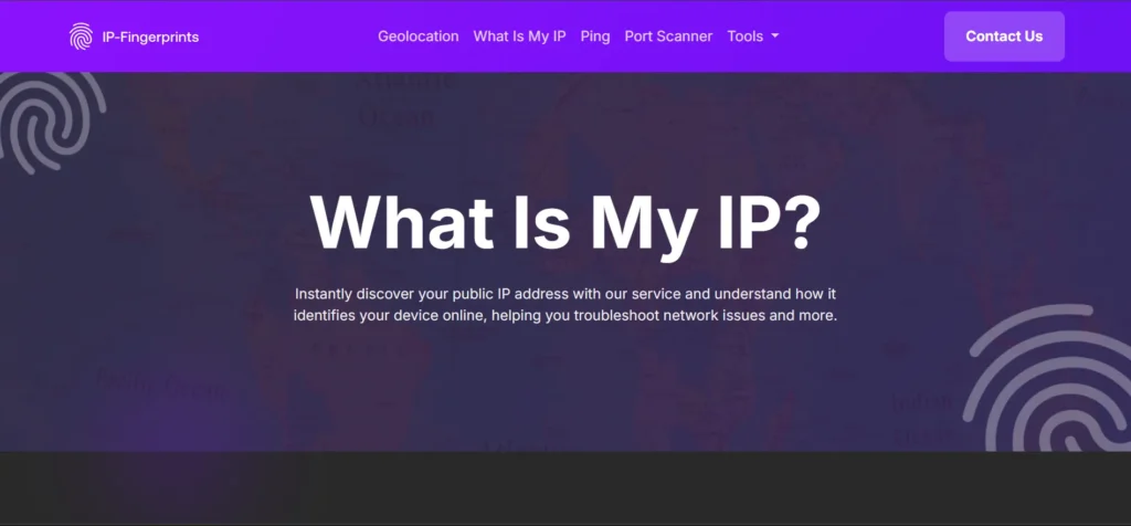 IPFingerPrints - IP Address Lookup Tool
