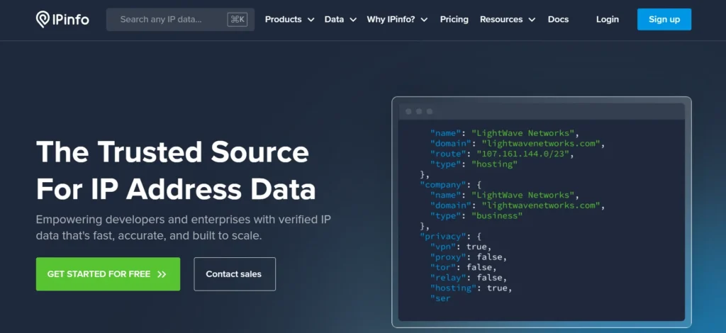 IPinfo - IP Address Lookup Tool