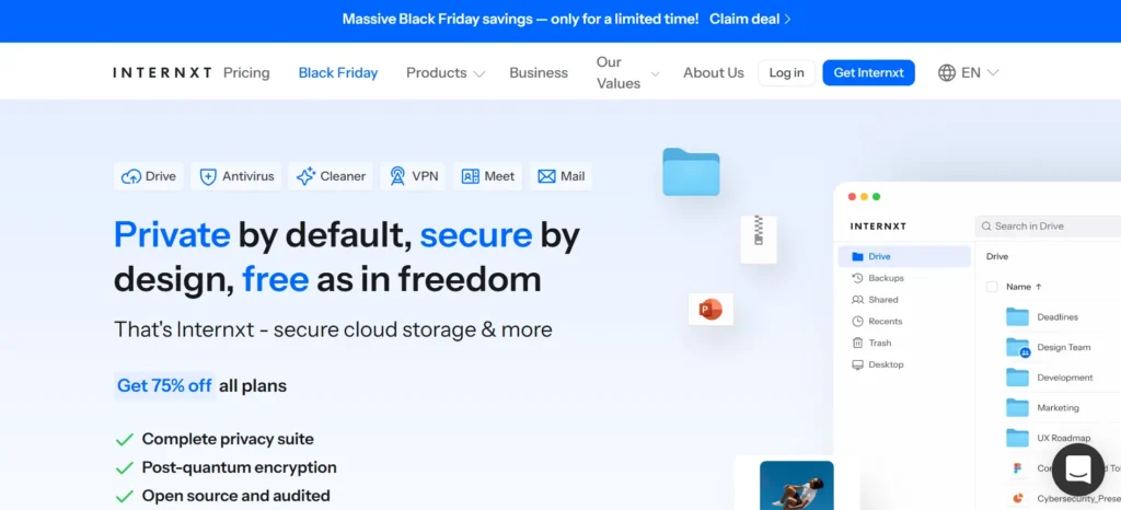 Internxt - Cloud Storage Alternatives