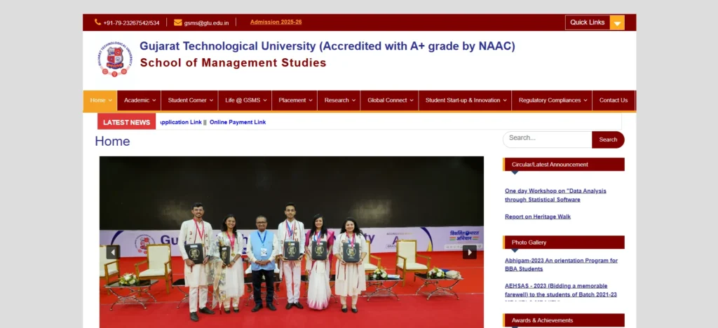 MBA Colleges in Ahmedabad GTU 