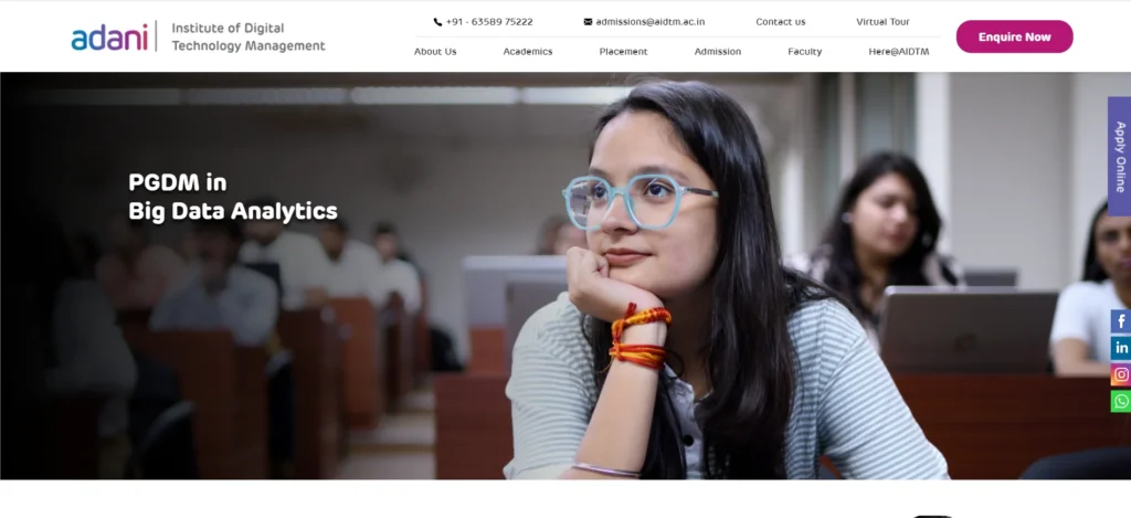 MBA Colleges in Ahmedabad AIDTM 