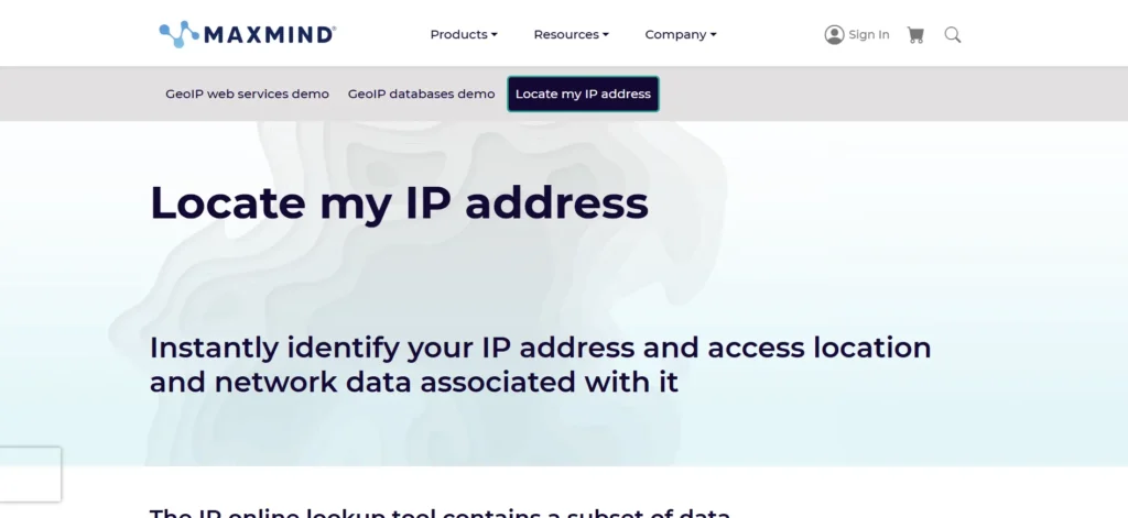 MaxMind GeoIP - IP Address Lookup Tool