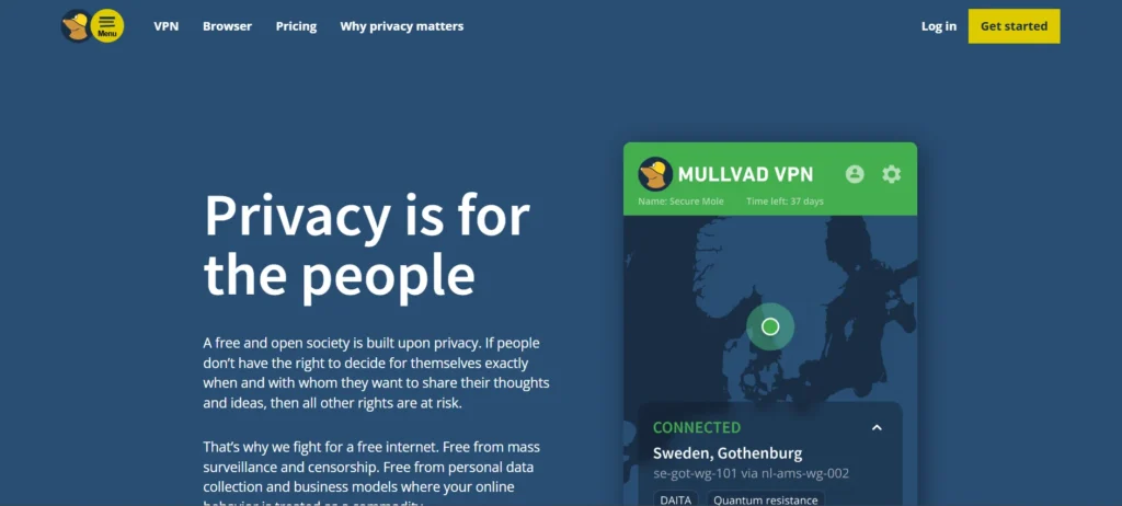 Proton VPN Alternative: Mullvad VPN