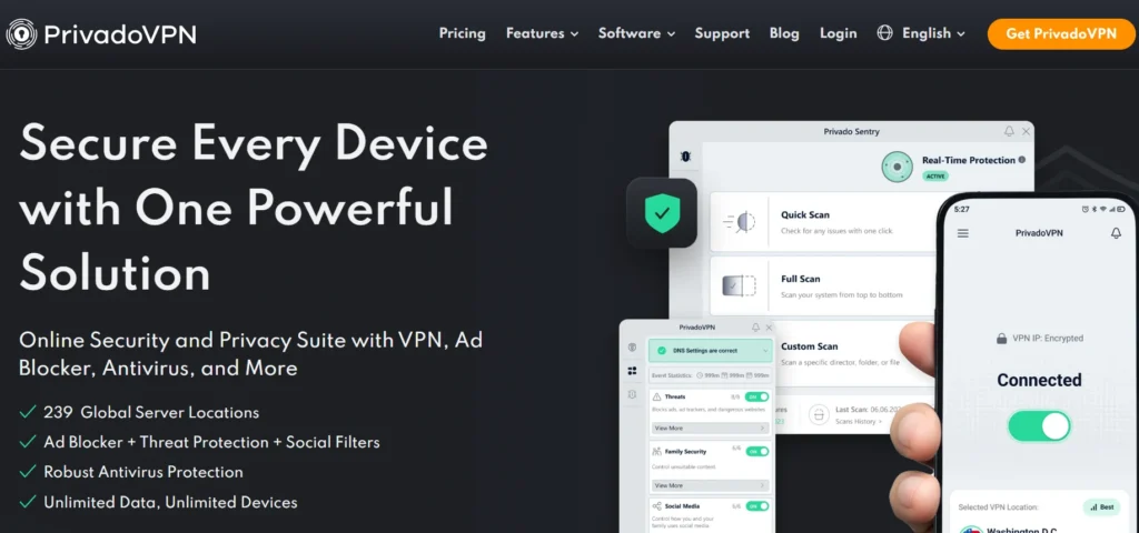 Proton VPN Alternative: PrivadoVPN