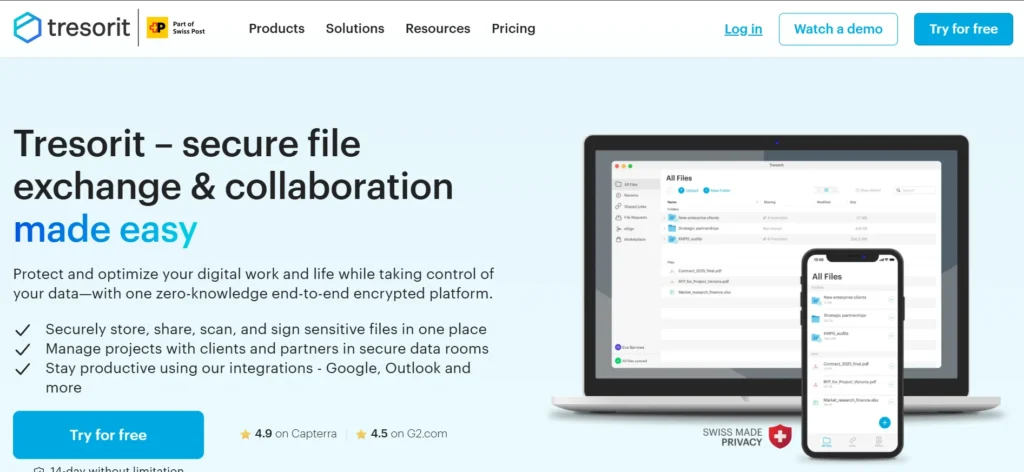 Tresorit - Cloud Storage Alternatives