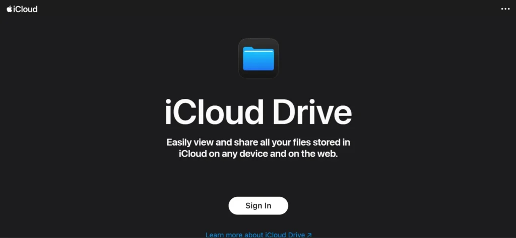 iCloud Drive - Cloud Storage Alternatives