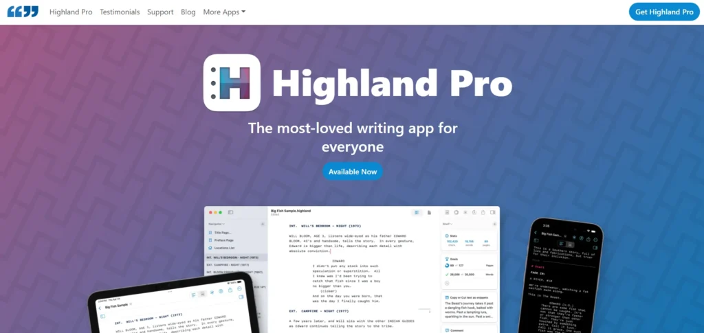 Script Writing Software - Highland 2