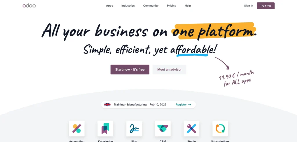QuickBooks Alternative - Odoo