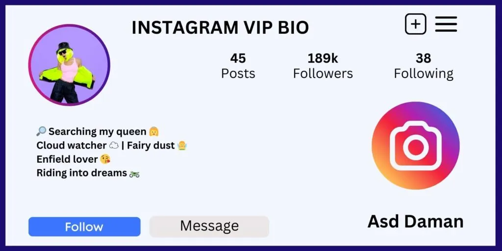 Instagram VIP Bio