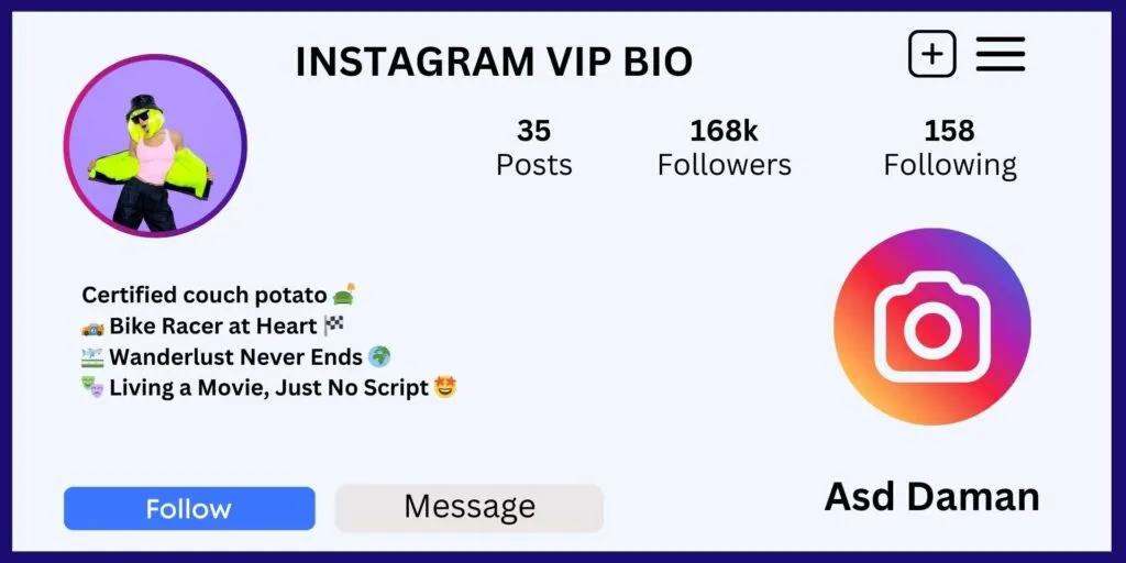 Instagram VIP Bio