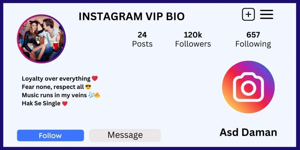 Instagram VIP Bio
