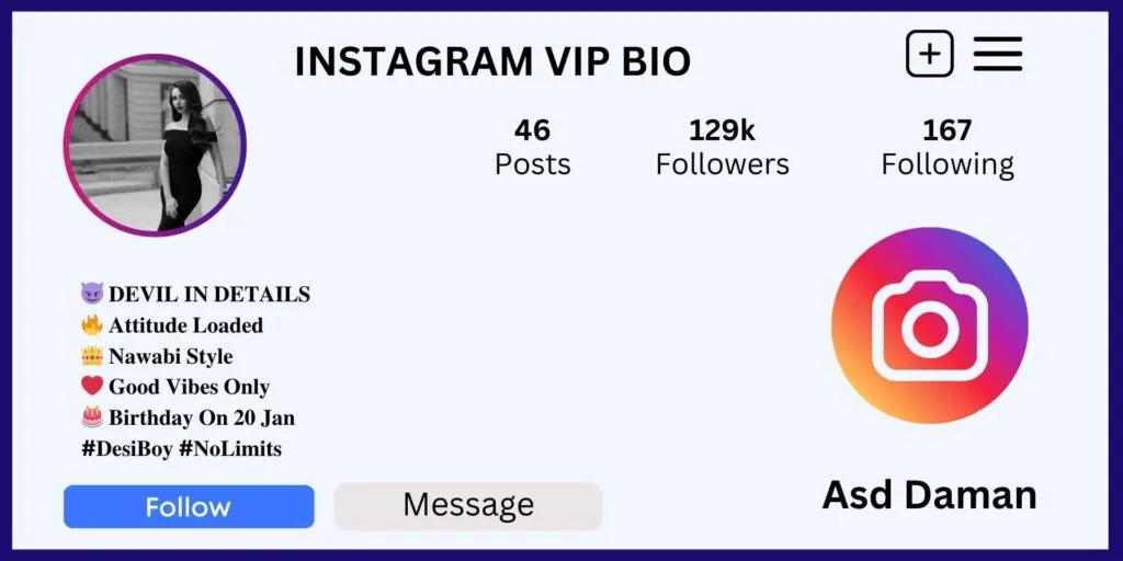 Instagram VIP Bio