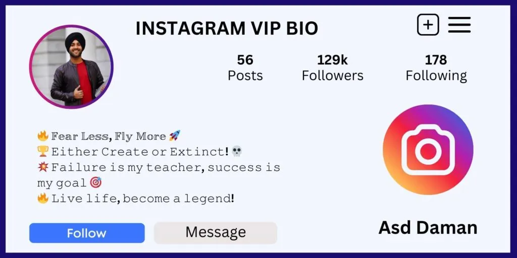 Instagram VIP Bio