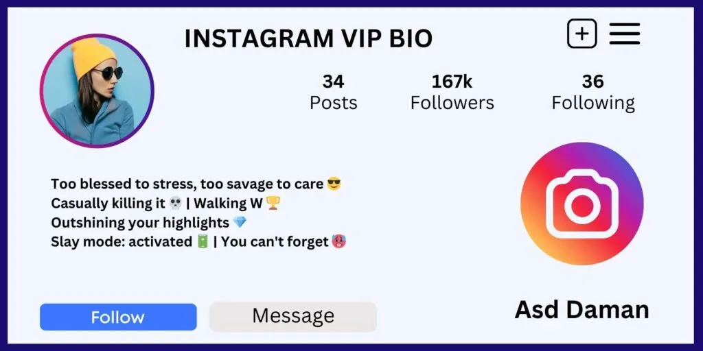 Instagram VIP Bio