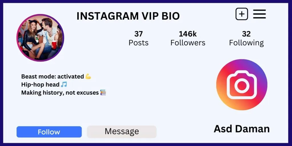 Instagram VIP Bio