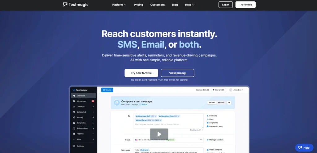 SMS Marketing Software-TextMagic