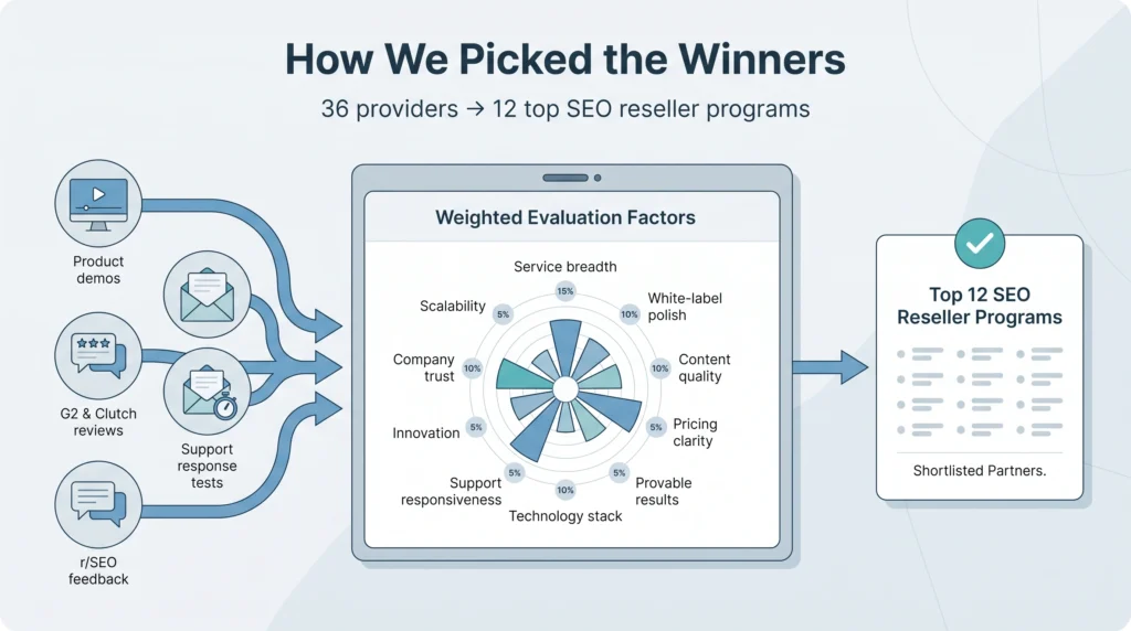 12 Top SEO Reseller Services For Agencies in 2026: White-Label Platforms Compared How we picked the winners