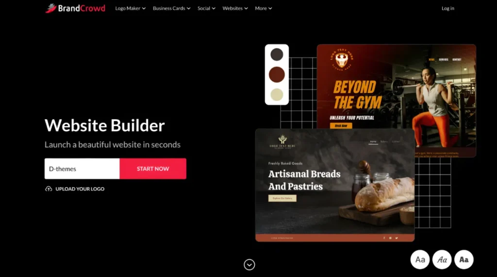 BrandCrowd - Best Free Website Builders